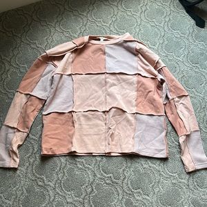 patched long sleeve shirt